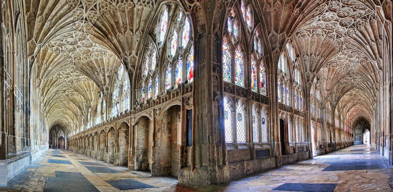 Catedral De Gloucester Interior E Lugar Antigos Do Filme De Harry