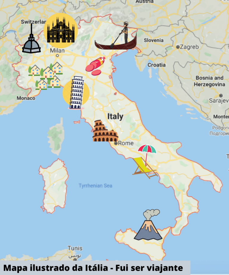 Mapa Da Itália Conheça As Regiões Turísticas Do País 9299