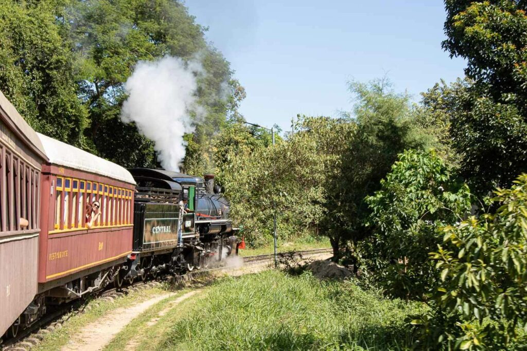 Passeio de maria fumaça em São Lourenço MG