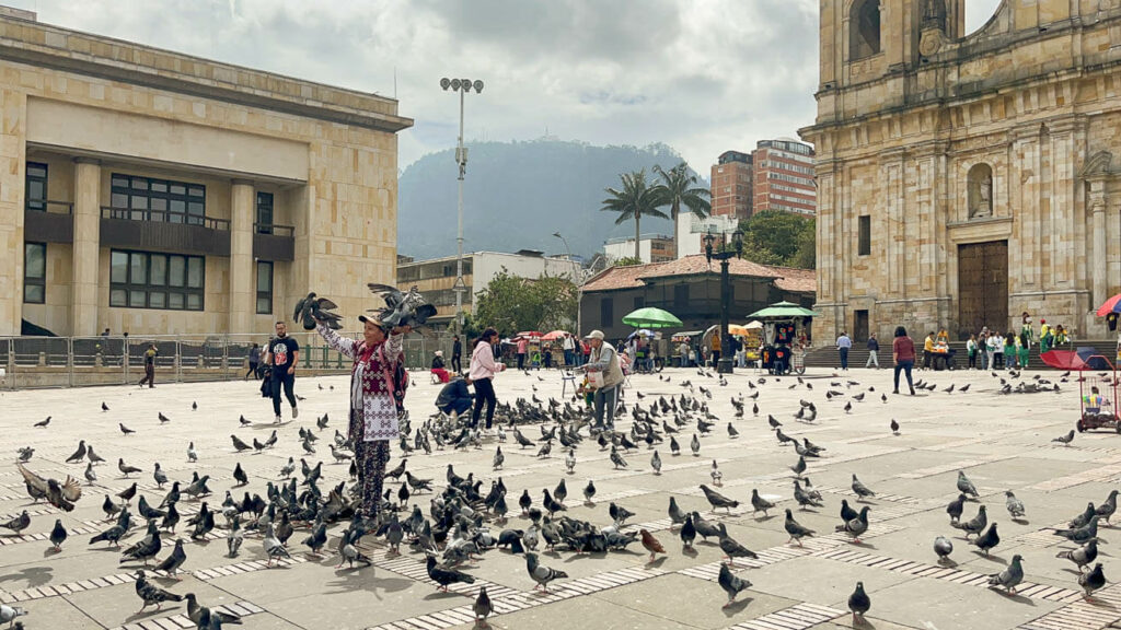 Plaza de Bolívar em Bogotá