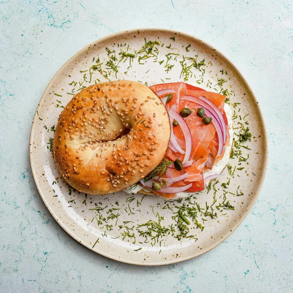 Bagel - café da manhã dos Estados Unidos