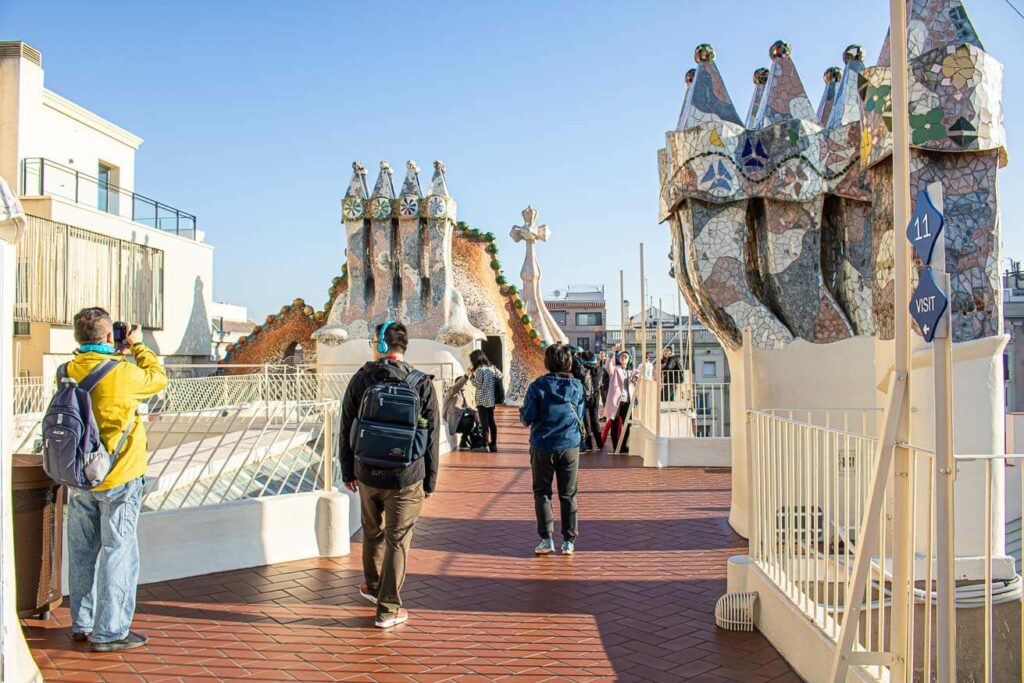 Telhado Casa Batlló em Barcelona